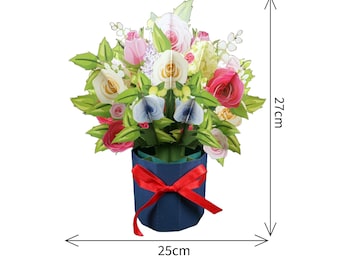 Love You Mom Pop-Up Karte – 3D Muttertagskarte Mit Notizzettel & Umschlag
