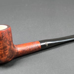 M. Gasparini Meerschaum Lined Briar Pipe | Handmade Straight Billiard Style | Tobacco Pipe with Pouch | Smooth Finish