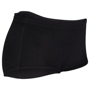 100% Merino Wool Women&#39;s Underpants Soft, Comfortable Boyshorts Black and Ivory color
