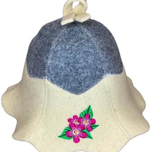 Handmade Wool Sauna Hat – Natural Felt Banya Cap for Men & Women | Organic Heat Protection Spa Hat | Long Hair Friendly
