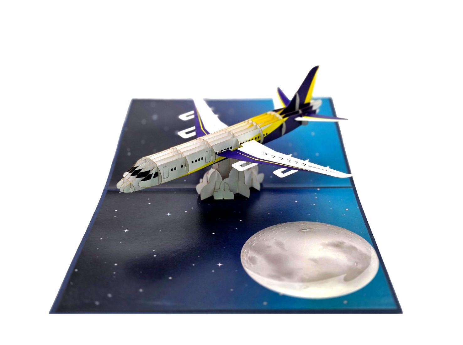 Biglietto Pop-Up - Marca Papercrush - Formato 12x17,5 cm - Aereo