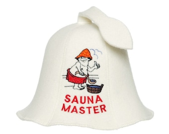 100% wool felt sauna hat embroidered &quot;Sauna Master&quot; keeps your head cool in sauna, banya, hot tube