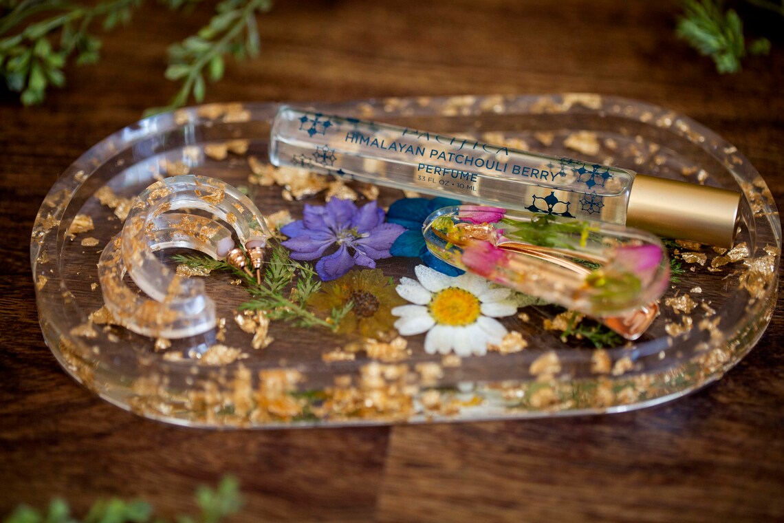 Resin Vanity Tray Resin Tray Oval Tray Jewelry Tray Etsy