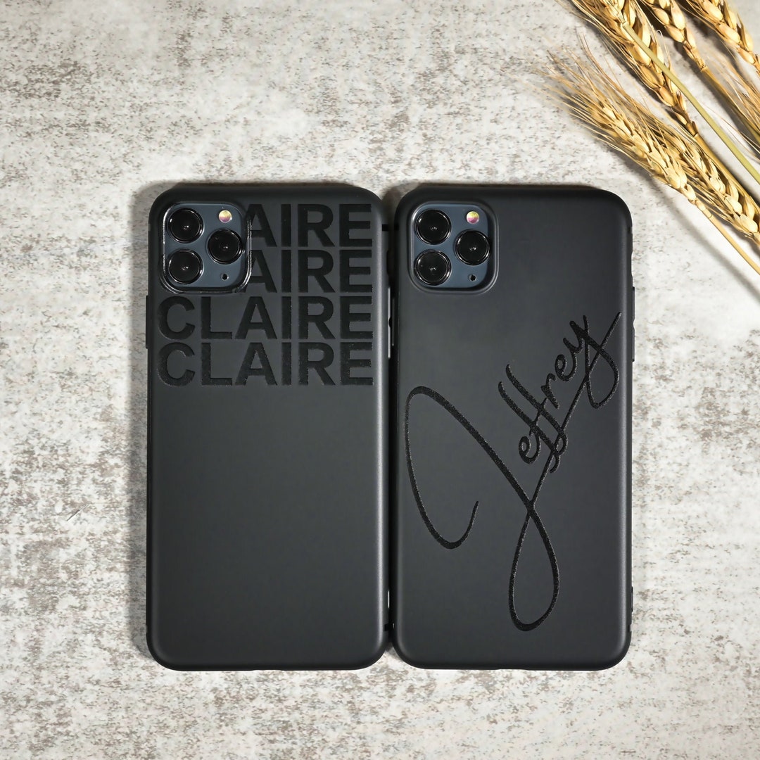 Personalized Gloss Name Phone Cases Custom Embossed Phone Case Custom