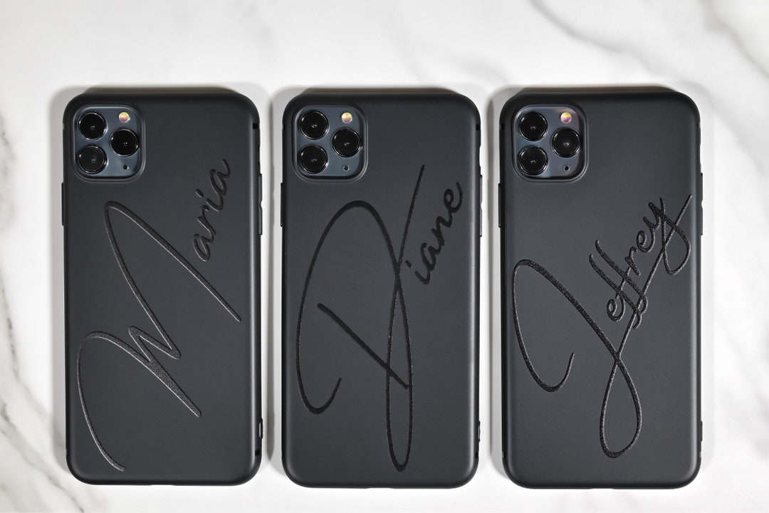Personalized Gloss Name Phone Cases Custom Embossed Phone Case Custom