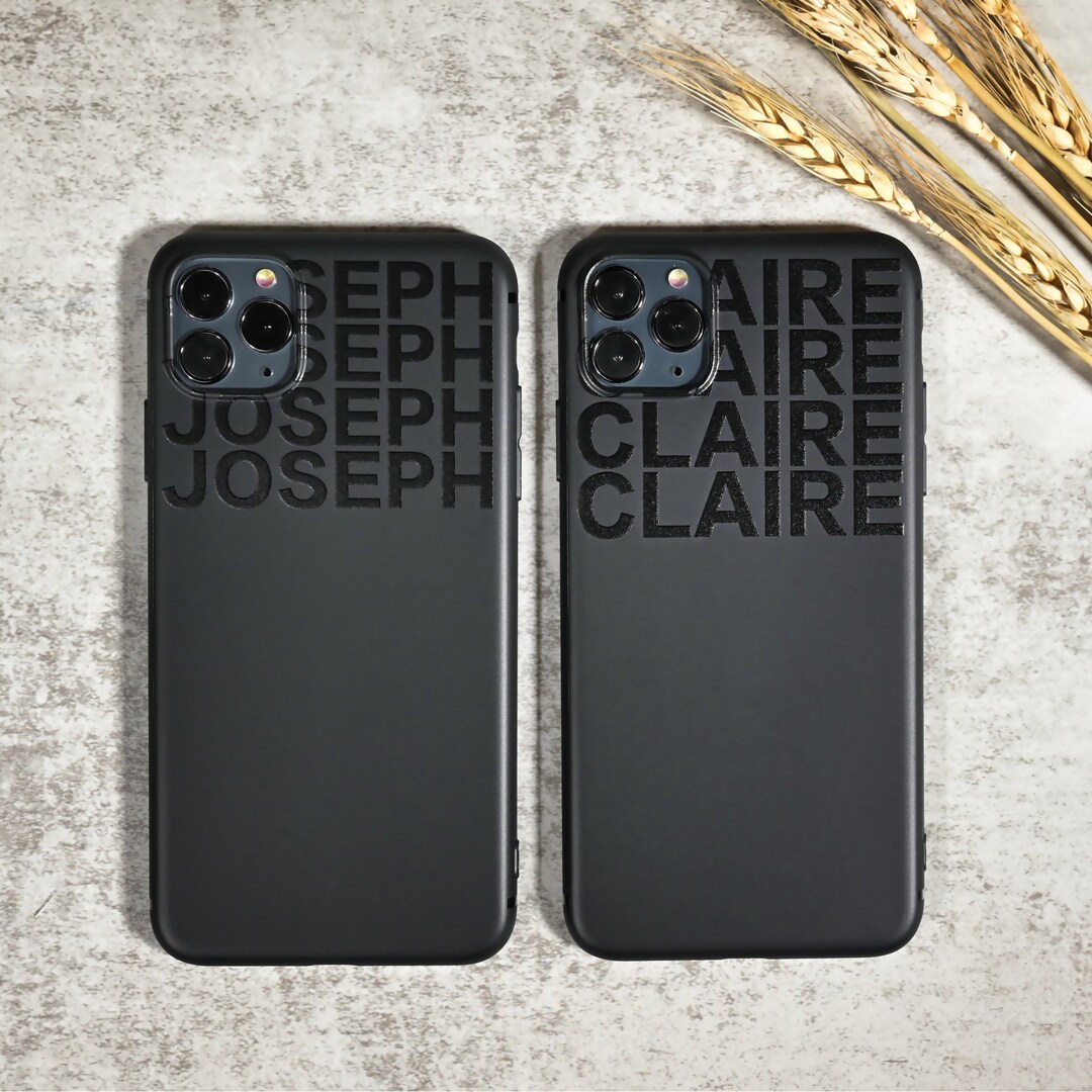 Personalized Gloss Bold Name Phone Cases Custom Embossed Phone Case