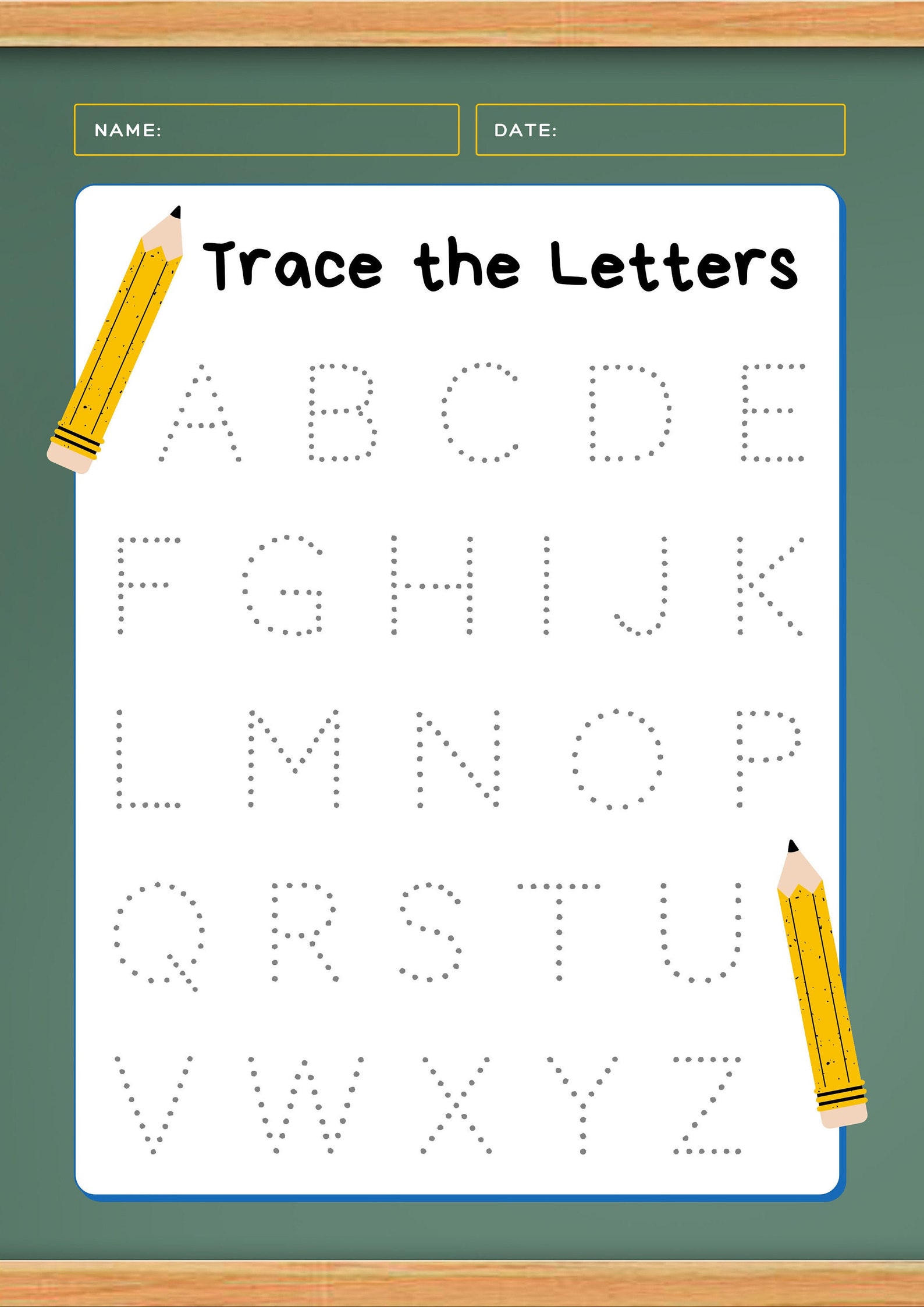 Learn To Write ABC Worksheets Alphabet Practice Write Imaets Etsy