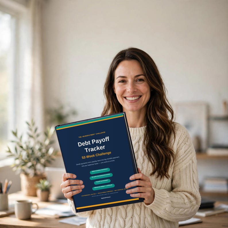 Debt Payoff Tracker 2026, 52-Week Micropayment Challenge Planner, Weekly Debt Tracker Printable, Debt Payoff Worksheet, Fillable PDF