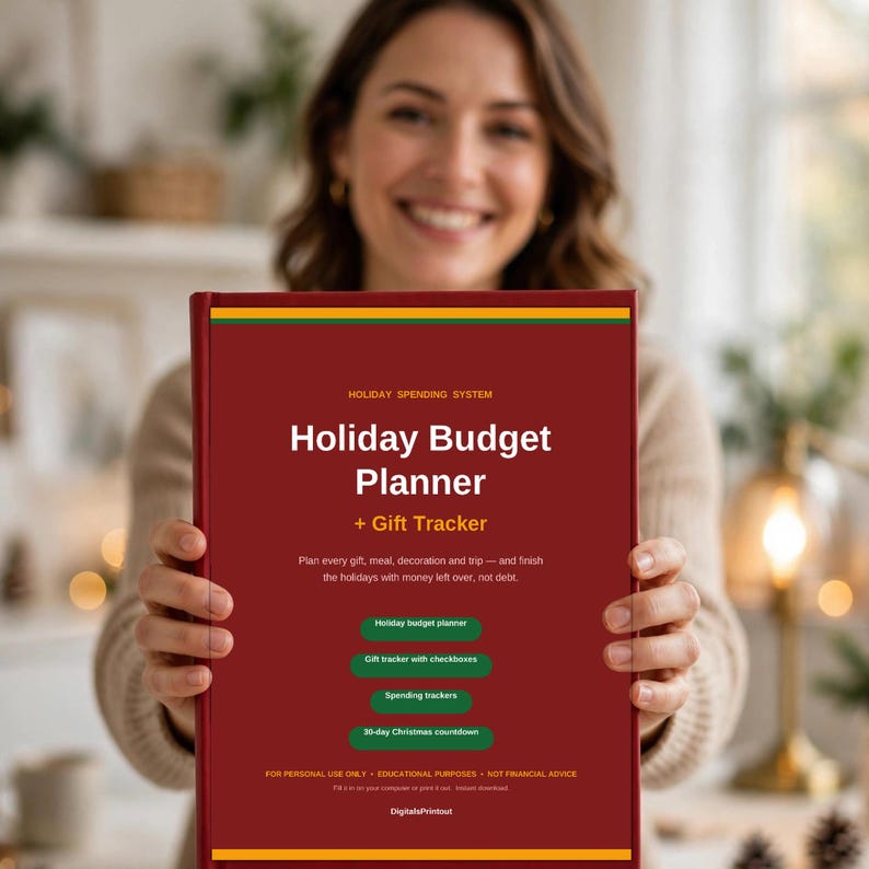 Christmas Budget Planner 2026 | Holiday Spending Tracker Printable PDF