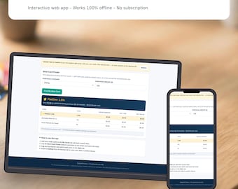 May include: A laptop and a smartphone displaying the Credit Card Rewards Optimizer web app. The screen shows a Best-Card Finder interface with purchase category and amount fields, a FlatOne 1.5% reward result, and a how-to-use section.