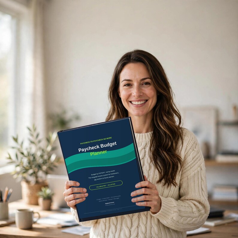 Paycheck Budget Planner 2026, Irregular Income Budget for Freelancers & Gig Workers, Payday Budget Plan, Bills Tracker, Fillable PDF