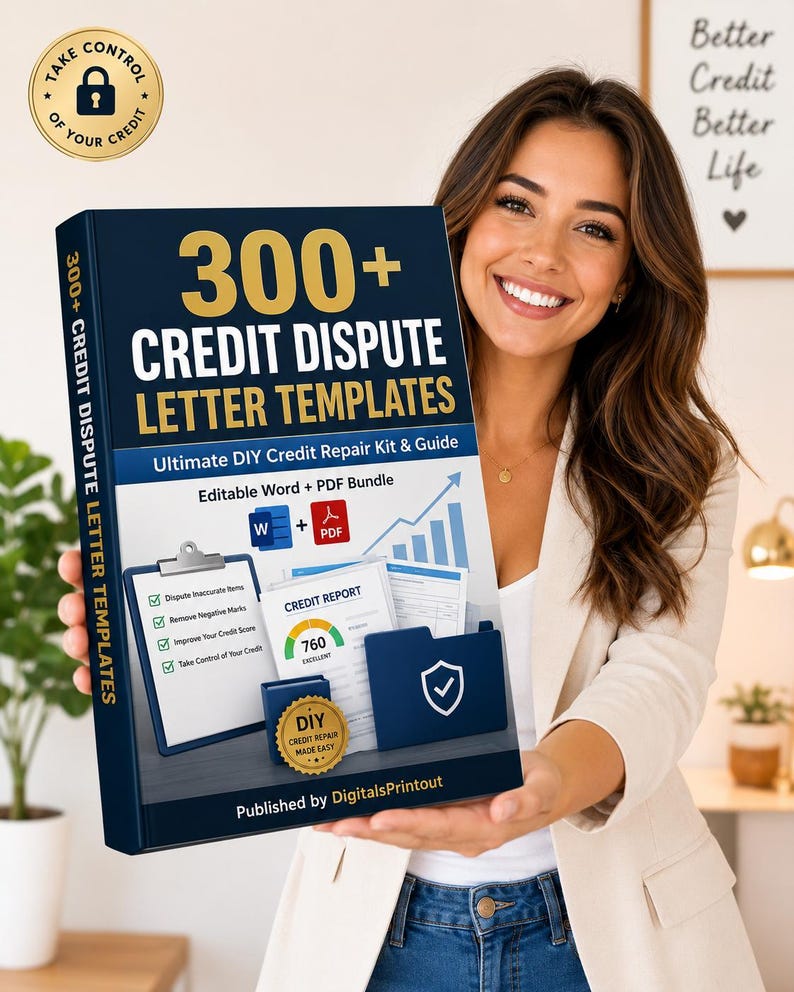 Credit Dispute Letter Kit 2026 | 300+ DIY Repair Templates PDF & Word image 2