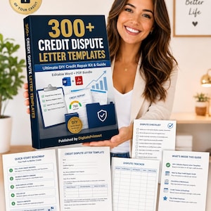 Credit Dispute Letter Kit 2026 | 300+ DIY Repair Templates PDF & Word