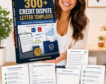 Credit Dispute Letter Kit 2026 | 300+ DIY Repair Templates PDF & Word