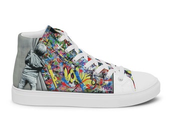 Behind the Curtain - Graffiti Sneakers - Martin Whatson (Wynwood Walls Edition) Miami - Norwegian Street Art - Damen High Top Canvas Schuhe