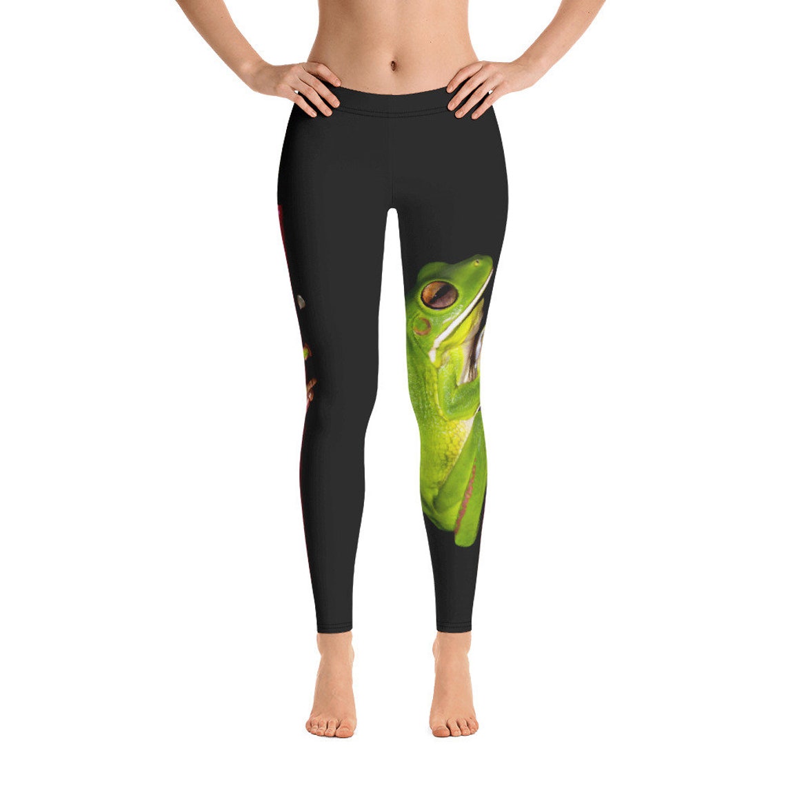 Green Tree Frog Leggings Animal Print Yoga Pants. | Etsy