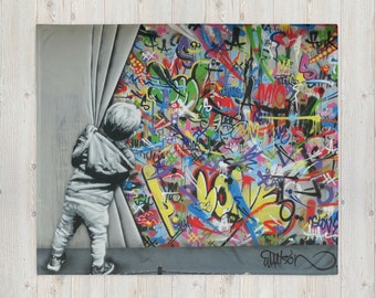 Martin Whatson Graffiti Throw Blanket: Wynwood Walls Edition