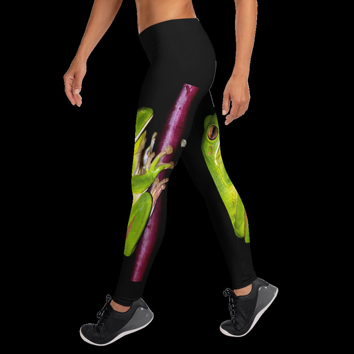 Green Tree Frog Leggings Animal Print Yoga Pants. | Etsy