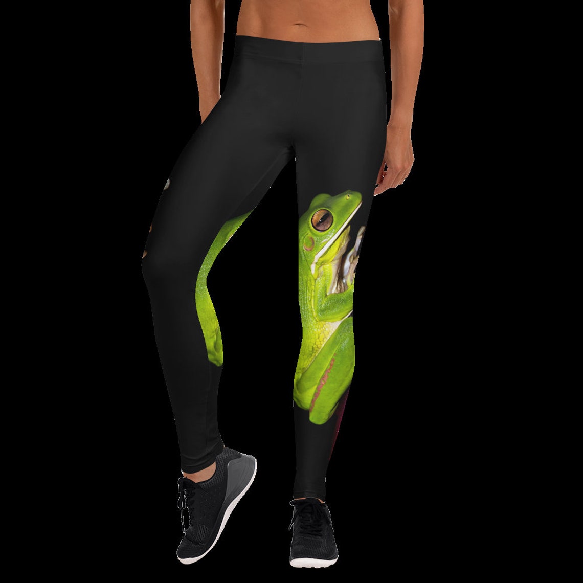Green Tree Frog Leggings Animal Print Yoga Pants. | Etsy