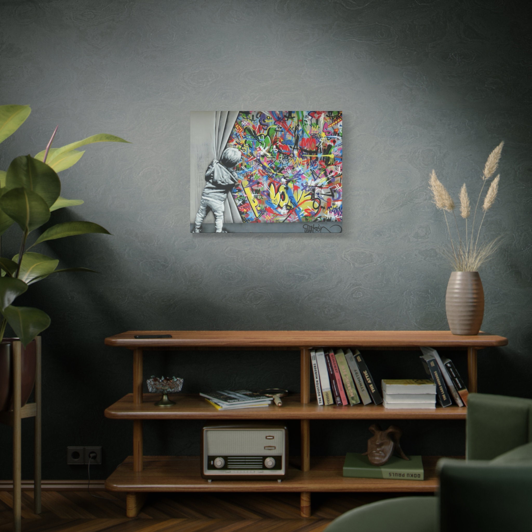 Behind the Curtain - Canvas Wall Art - Martin Whatson (wynwood