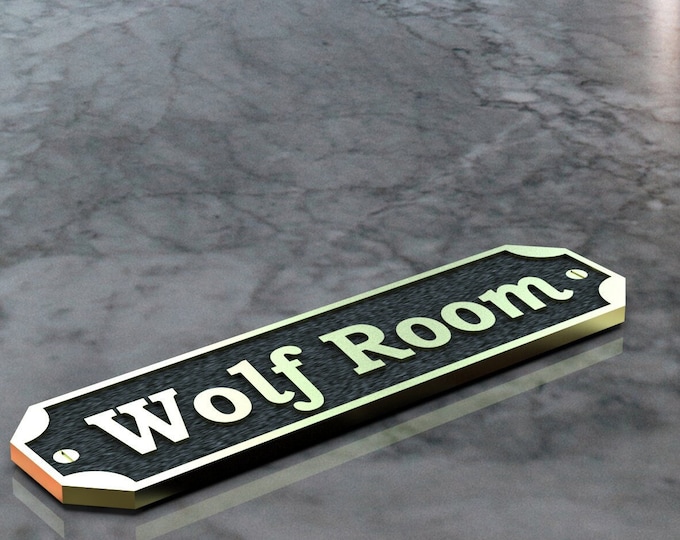 Vintage Antique Victorian Cast Brass Metal Embossed washroom Signs Old Style,Solid Brass Door Signs - washroom