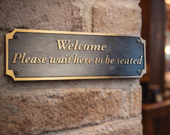 Custom Brass Memorial Plaque, Engraved Bench Plaque, Personalized Name Plate