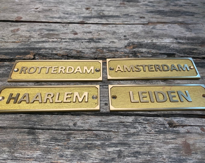 Name Sign steampunk, Brass Door Sign,Metal Name Plate,Personalized Door Sign, Custom Sign,Family Name Sign, Deep Engraved