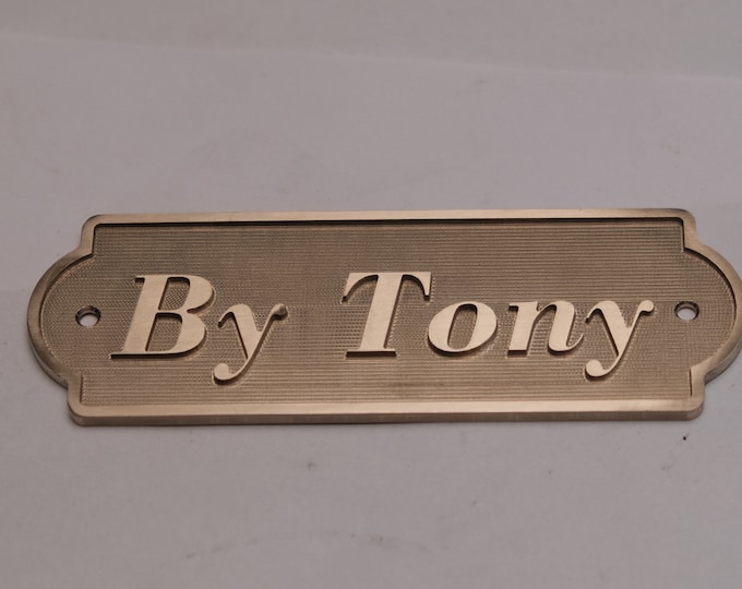 Metal Name Plate,Brass Door Sign,Personalized Door Sign, Custom Sign,   Name Sign, Family Name Sign, Deep Engraved