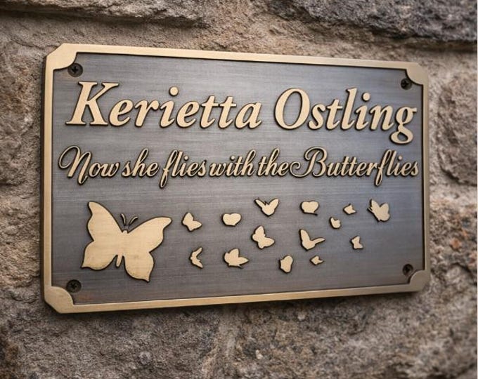 Personalized Memorial Plaque with Photo, Custom Brass Remembrance Sign, Engraved In Loving Memory Plaque, Sympathy Gift