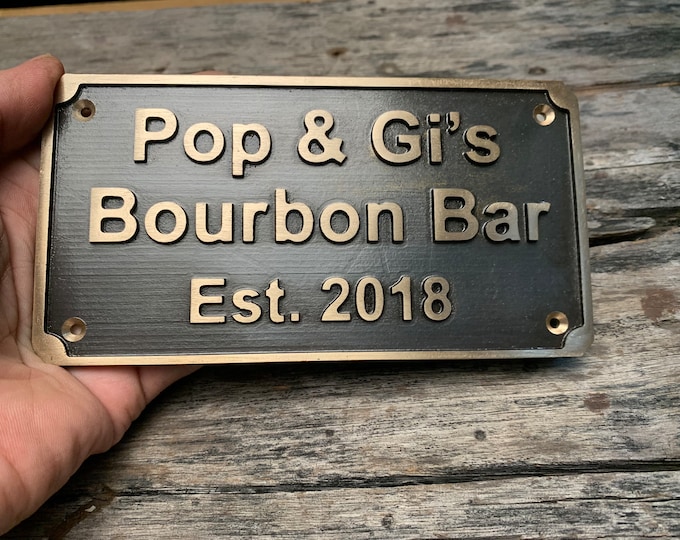 Custom vintage signs & plaques - oil rubbed bronze patina signs - Gift for those who bought new home, started new business, Anniversary gift