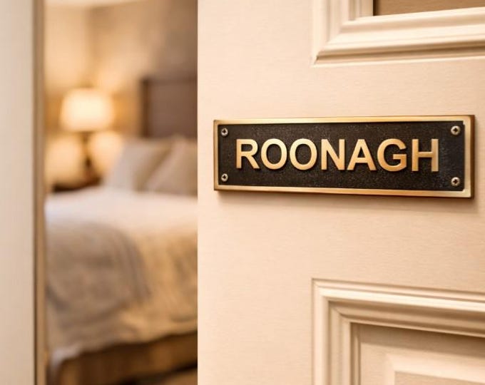 Personalized Brass Name Plaque, Custom Door Name Sign, Engraved Room Nameplate, Bedroom Door Sign, Custom Brass Sign