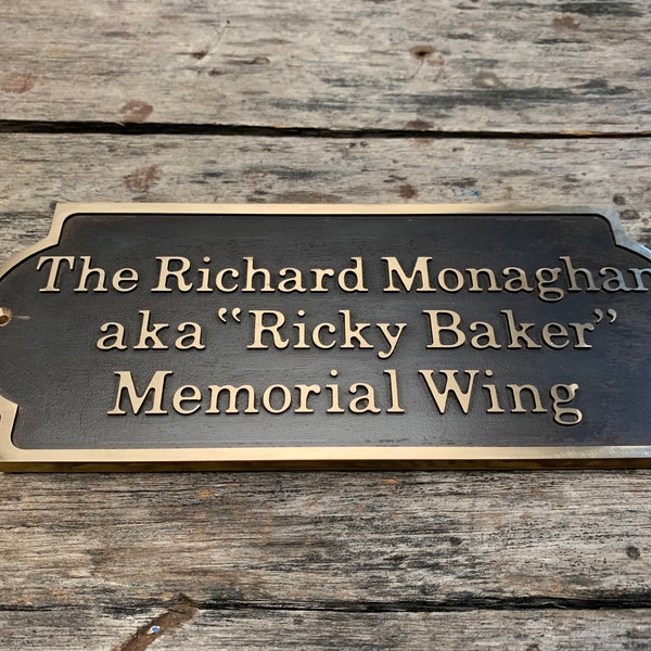 Brass Oval Name Plate Etsy