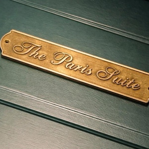 Letrero de puerta personalizado de latón macizo, placa con nombre personalizada, letrero conmemorativo para casa u oficina.