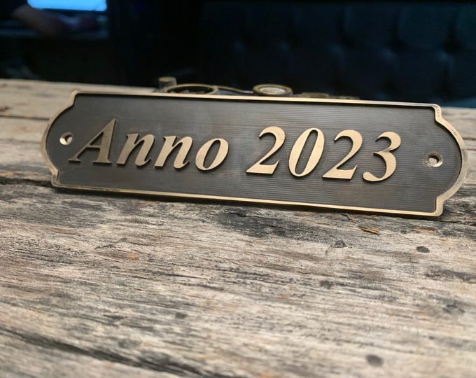 Name Sign steampunk, Brass Door Sign,Metal Name Plate,Personalized Door Sign, Custom Sign,Family Name Sign, Deep Engraved