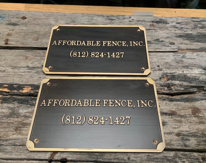 Custom Brass wall signs & plaques - Custom language plaques - Custom size plaques - Custom name signs - brass gold finish color wall plaques