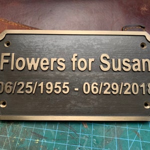 Brass neck sign,Custom date sign - Customized Cast brass Door wall sign & Plaques,Custom size plaques - Est sign