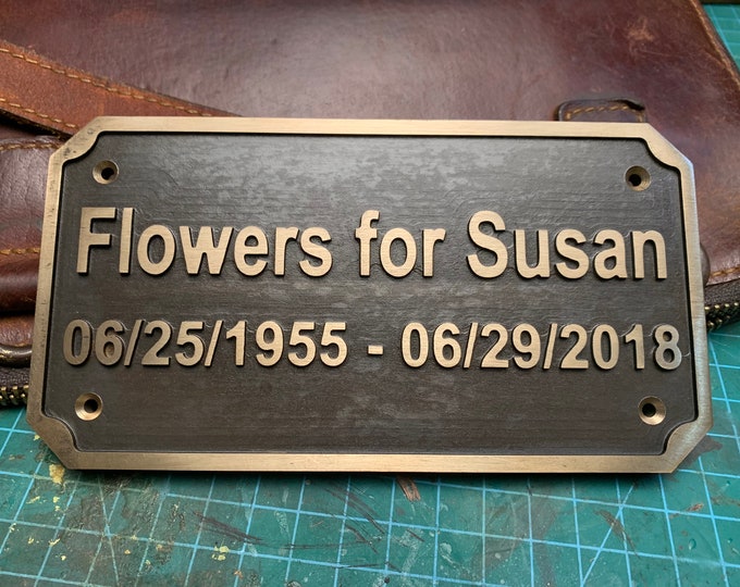 Brass neck sign,Custom date sign - Customized Cast brass Door wall sign & Plaques,Custom size plaques - Est sign