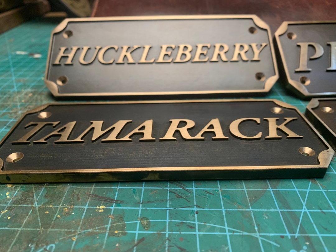 Custom Outdoor Brass Sign, Personalized Metal Plaque, Fun Signs, Retro