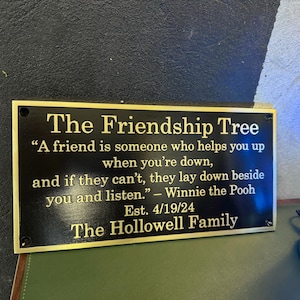 Cast Brass custom signs & plaques - unlacquered wall plaque - Customized gift plaques - Custom size plaques - custom language decor sign