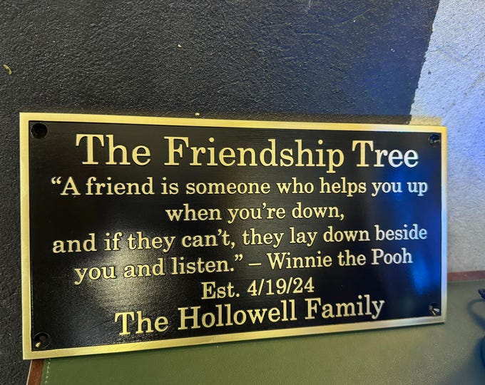 Cast Brass custom signs & plaques - unlacquered wall plaque - Customized gift plaques - Custom size plaques - custom language decor sign