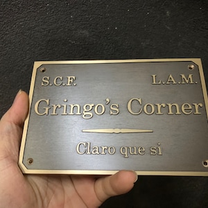 Cast Brass custom signs & plaques - unlacquered wall plaque - Customized gift plaques - Custom size plaques - custom language decor sign