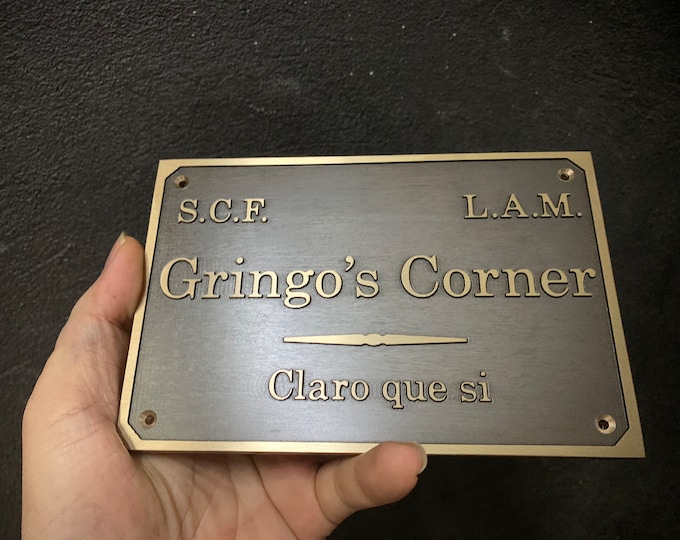 Custom Cast Brass Sign – Personalized Wall Plaque, Unlacquered Finish