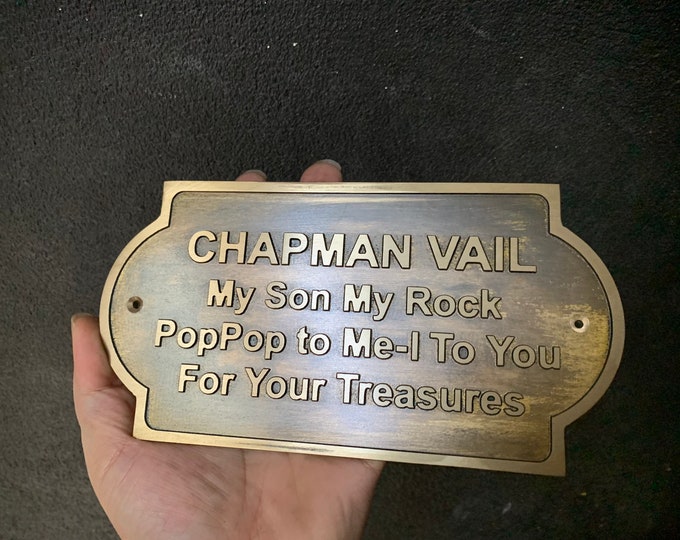 Personalized Cast bronze plaques - Old fashioned signs - Bronze anniversary gift - Gift for those who have everything