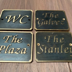 Brass Bench Plaque, Memorial Nameplate, Bench Name Plate, 100% Solid Brass Sheet Metal