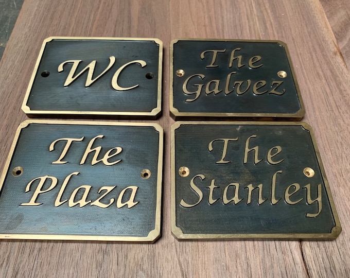 Brass Bench Plaque, Memorial Nameplate, Bench Name Plate, 100% Solid Brass Sheet Metal