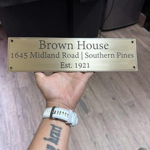 Cast Brass custom signs & plaques - unlacquered wall plaque - Customized gift plaques - Custom size plaques - custom language decor sign