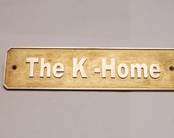 Custom Cast Brass door signs & plaques - Custom language plaques - Custom size plaques - Custom name signs - brass gold finish wall plaques