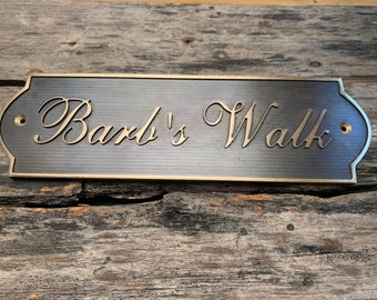 Personalised Brass Nameplate, Profession Name Door Sign, Personal Office Sign, Ornamented Door Sign, Cabinet Drawer Nameplat