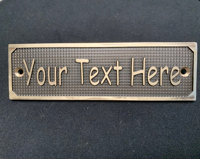 Cabinet Drawer Nameplate,Brass Office Sign, Profession Sign, Personalised Door Sign, Brass Plaque, Desk Brass Sign, Solid Brass Piece