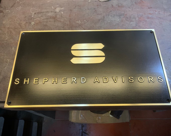 Personalized vintage sign plaques - old fashioned Cast Brass long lasting signs - family name Establishment date plaque